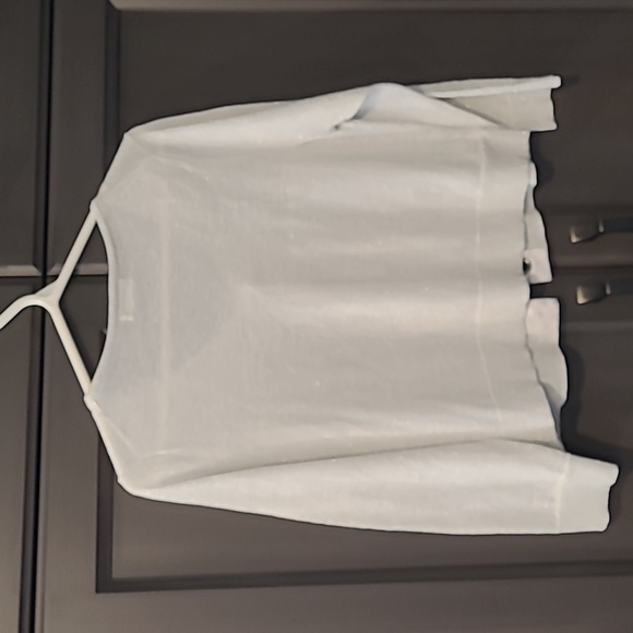 Calvin Klein silver cardigan slight crop, sparkly cover up. - Picture 7 of 11